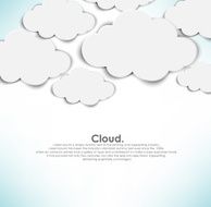 Abstract shape of clouds on background