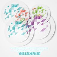 Vector abstract circles template Object web N19