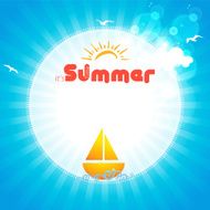 Summer beach vector background N2