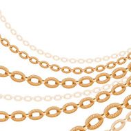 Many golden chains background