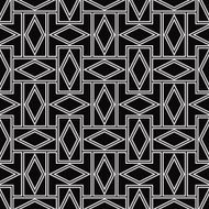 seamless black and white pattern of rhombuses