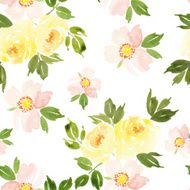 Watercolor flower pattern N95