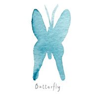 Watercolor butterfly hand drawn image Vector eps10