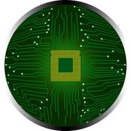 Cpu Circuit Board Vector illustration Eps 10 N2