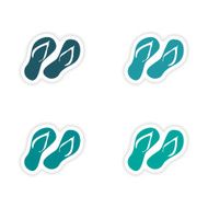 assembly realistic sticker design on paper slippers N3