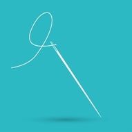 Needle and thread vector icon N4
