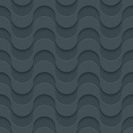 Wavy dark seamless vector background with 3D effect N2