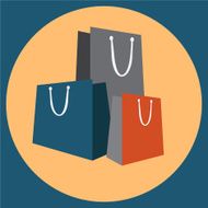 Shopping bag icon illustration
