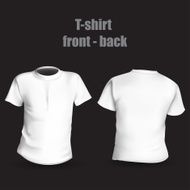T-shirt in front of back vector illustration