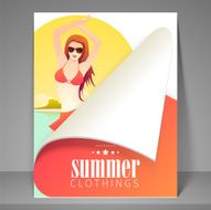 Flyer or template for summer clothings