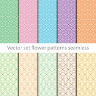 Set of flower patterns