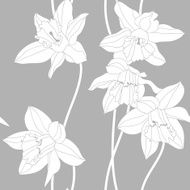 Narcissus seamless pattern