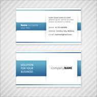 Vector modern simple light business card template in blue colors