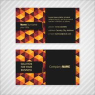 Vector modern simple dark business card template with pattern