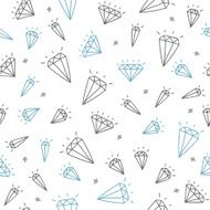 Cute seamless pattern with diamonds