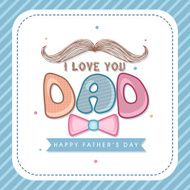 Greeting card with stylish text for Happy Father&#039;s Day