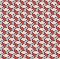 Isometric 3d retro cube pattern background