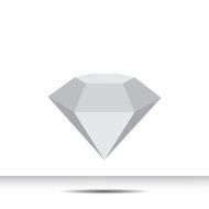 Crystal gray on a white background with shadow