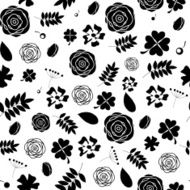 Abstract Natural Flower Seamless Pattern Background Vector Illus N4