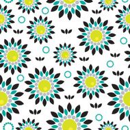Seamless vector background with abstract flowers N2