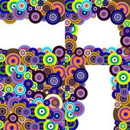set with different color backgrounds circles Illustration