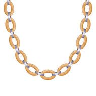 Chunky chain golden and silver metallic necklace or bracelet