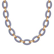 Chunky chain golden and silver metallic necklace or bracelet N2