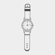 Wristwatch monochrome icon