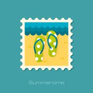 Flip Flops flat stamp