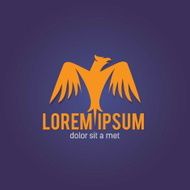 fenix bird wings abstract vector design template