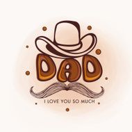 Stylish greeting card for Happy Father&#039;s Day
