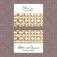 Business Card with geometric floral pattern N37
