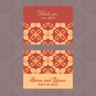 Business Card with geometric floral pattern N38