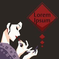 beautiful Geisha with place for your text