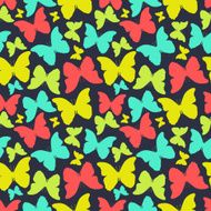 Seamless pattern with decorative colorful butterflies N11