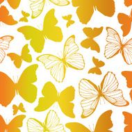 seamless pattern with decorative butterflies N10