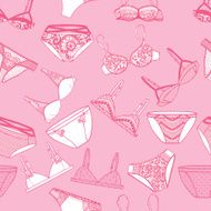 Hand drawn vector sexy lingerie set N9