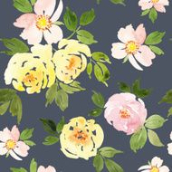 Watercolor flower pattern N100