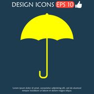 Umbrella sign icon Rain protection symbol Flat design style N10