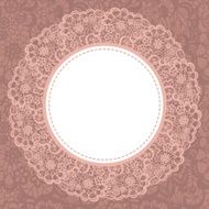 Elegant doily on lace gentle background N12