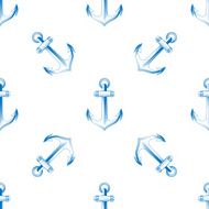 Vector seamless retro pattern anchors