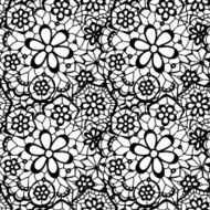 Lace seamless pattern with flowers N120