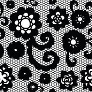 Lace seamless pattern with flowers N121