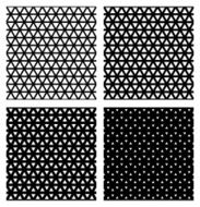 Set of 4 elegant triangular meshes N2
