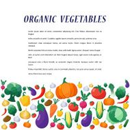 Vector Vegetables Background in Flat Style N3