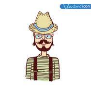 hipster style hand drawn illustration N30