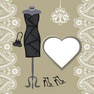 Little black dresses chandelier paisley border