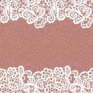 Seamless lace border Invitation card N6