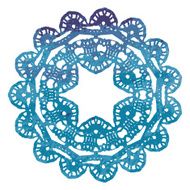 Elegant lacy watercolor doily Crochet mandala
