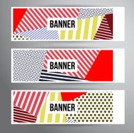 Striped pattern banners
